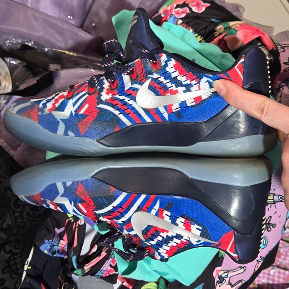 Nike Kobe IX 9 Independence Day 7 Youth Red White Blue flyknit basketball kid - Picture 8 of 9
